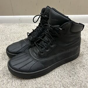 Nike Men's All-Black Leather Boots